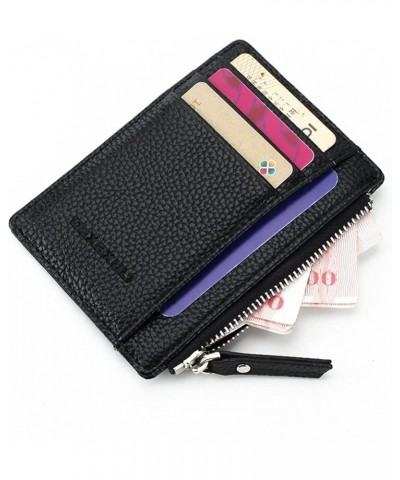 Business Card Holders Wallet Business Card Holder Pu Leather Coin Pocket Bus Card Organizer Purse Bag Men Women Multi-Color S...