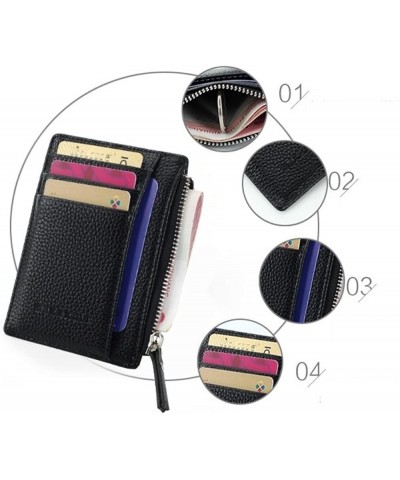 Business Card Holders Wallet Business Card Holder Pu Leather Coin Pocket Bus Card Organizer Purse Bag Men Women Multi-Color S...