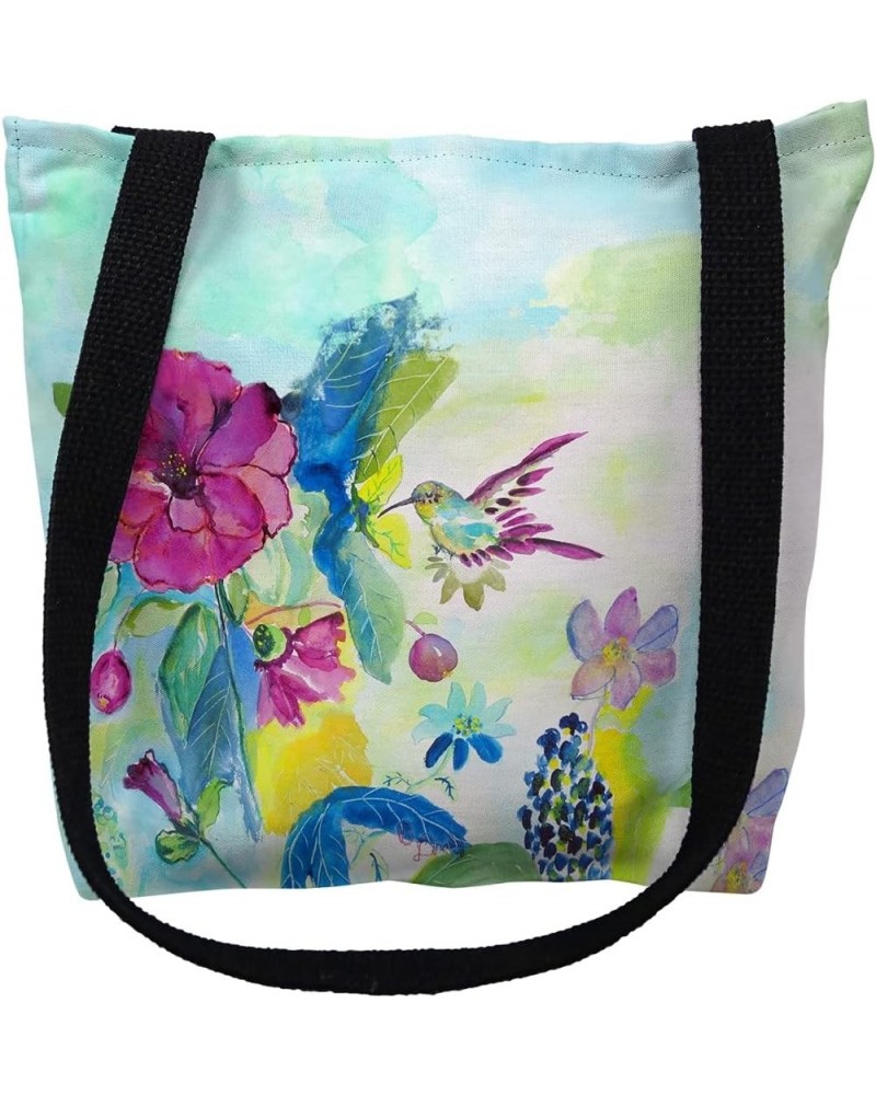 TY1042G 18 x 18 in. Hummingbird & Garden Tote Bag - Large $24.16 Totes