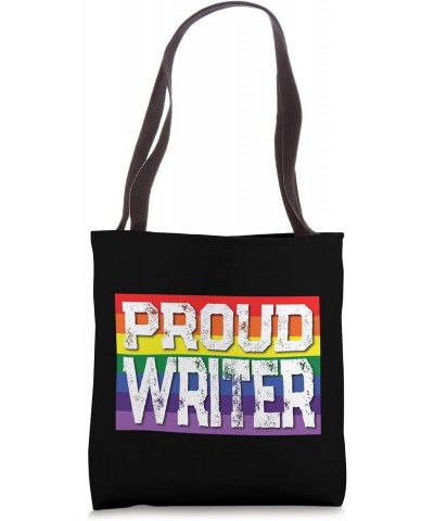 LGBTQ Proud Writer Gay Pride Rainbow Tote Bag $11.92 Totes