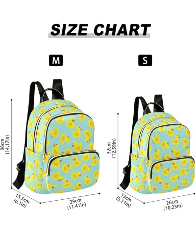 Mini Backpack for Women, Funny Ducks Green Travel Backpack Purse for Ladies, Small Bookbag Daypack Shoulder Bag M Multi1296 M...