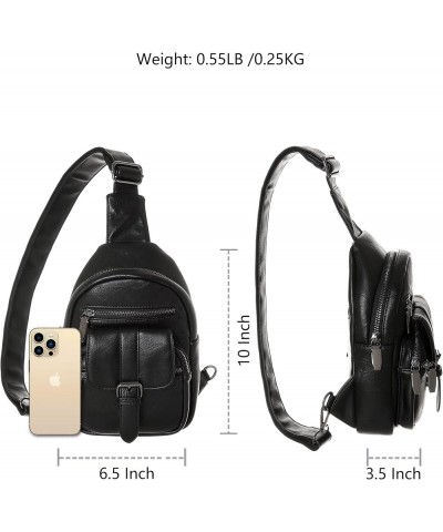 Leather Sling Bag Crossbody Fanny Packs for Women Small Crossbody Purse for Travel (Style5-Genuine Leather Coffee) Fashion-up...