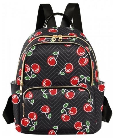 Red Cherries Backpack Purse for Women Fashion Travel Bag Ladies Shoulder Bags Back Pack Weekend Bag,M Medium $18.89 Backpacks