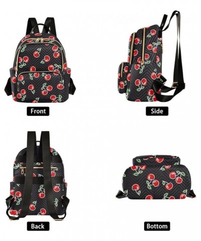 Red Cherries Backpack Purse for Women Fashion Travel Bag Ladies Shoulder Bags Back Pack Weekend Bag,M Medium $18.89 Backpacks