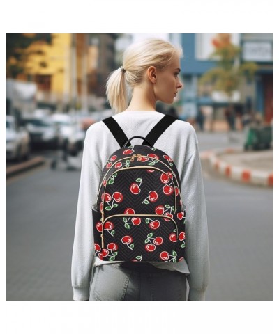 Red Cherries Backpack Purse for Women Fashion Travel Bag Ladies Shoulder Bags Back Pack Weekend Bag,M Medium $18.89 Backpacks