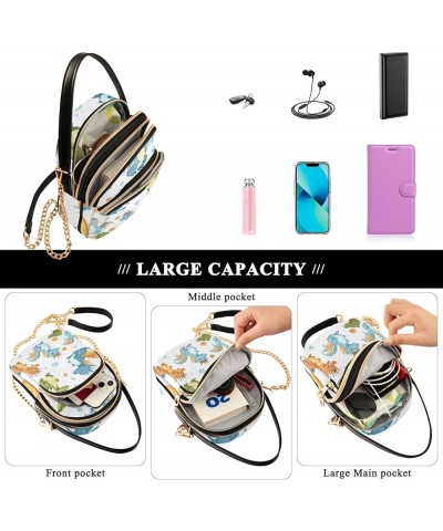 Santa and Dogs Shoulder Handbags Lightweight Crossbody Bags Small Crossbody Cell Phone Bag for Women Cute Dragons $13.77 Shou...