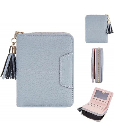 Short Women Wallets Card Holders Female Purse Coin Pocket Zipper Organ Card Bag Women's Wallet (Color : Dark Blue) Blue $14.8...