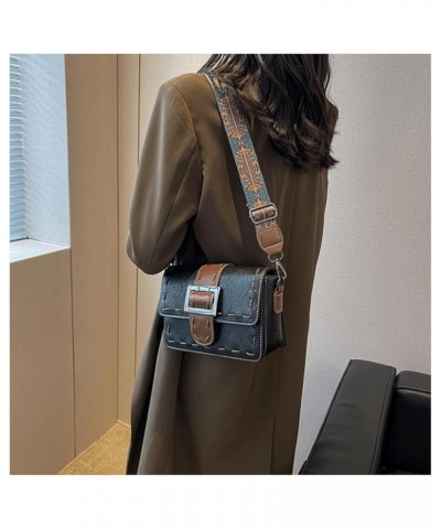 Crossbody Purse for Women Trendy Vintage PU Leather Handbag Boho Wide Strap Shoulder Bag with Adjustable Strap Redbrown $23.3...