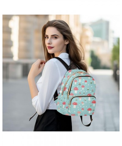 Mushroom Backpack for Women Fashion Shoulder Bags Small Casual Daypack Travel Bag S 202a3529 M(11.4"x6.1"x14.17") 202a3529 $1...