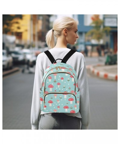 Mushroom Backpack for Women Fashion Shoulder Bags Small Casual Daypack Travel Bag S 202a3529 M(11.4"x6.1"x14.17") 202a3529 $1...