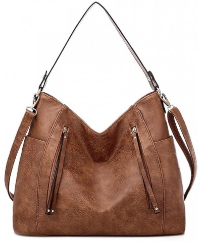 Purses and Handbags for Women Designer Ladies Hobo Bag Shoulder Bags Crossbody Bags with Tassle(Khaki) Brown $38.14 Totes