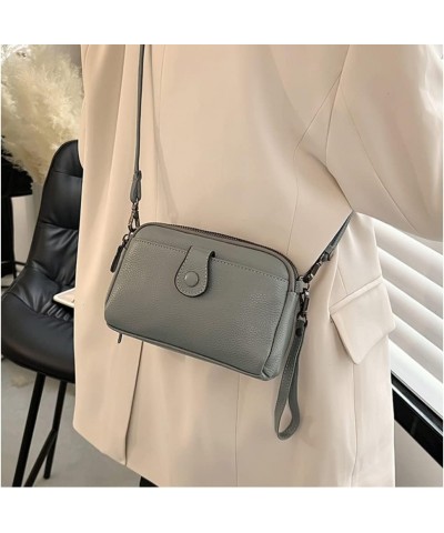 Genuine Leather Crossbody Bag for Women Small Size Handbag Mobile Phone Cluth Purse Green $26.37 Totes