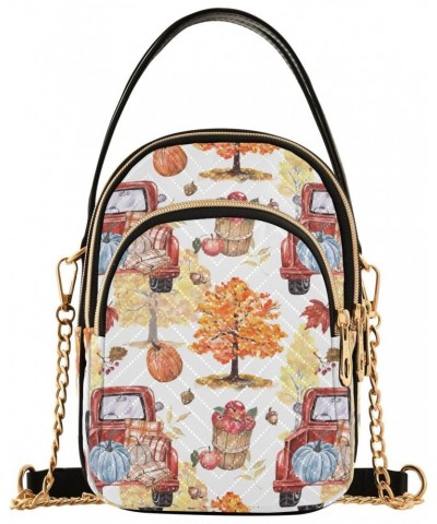 Fall Thanksgiving Trucks Crossbody Bags for Women Cross Body Purses Phone Purse with Chain Strap for Carry on $12.22 Crossbod...