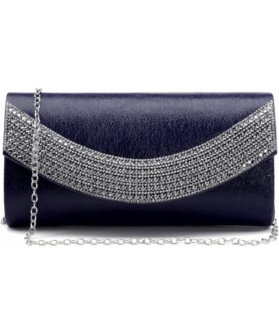 Womens Clutch Purses Rhinestone Evening Bags Formal Wedding Party Purse Prom Handbags (Navy) Navy $19.34 Evening Bags