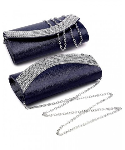 Womens Clutch Purses Rhinestone Evening Bags Formal Wedding Party Purse Prom Handbags (Navy) Navy $19.34 Evening Bags