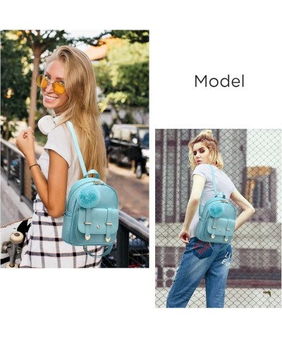 Girls Fashion Backpack Mini Backpack Purse for Women Teenage Girls Purses PU Leather Pompom Backpack Shoulder Bag Orange $11....