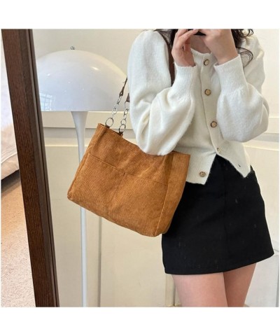 Fashion Armpit Bag Large Capacity Shoulder Bag for Girl Women Trendy Corduroy Handbag Shopping Bag Underarm Bag Tote Bag Blac...