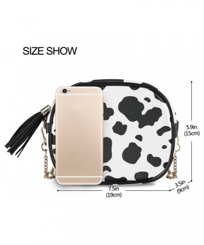 Women's Cows Spot Crossbody Bag Fashion Purses Bag Cross Body Bag Shoulder Handbag with Adjustable Chain Strap $11.52 Satchels