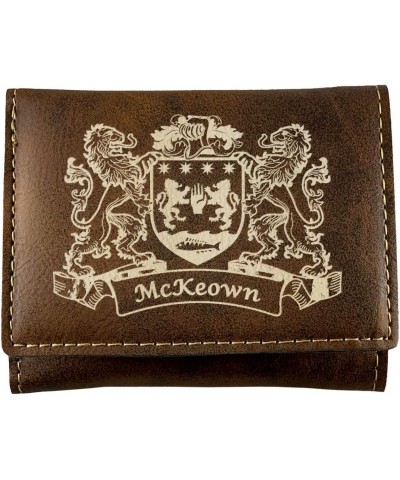 McKeown Irish Coat of Arms Rustic Leather Wallet $17.97 Wallets