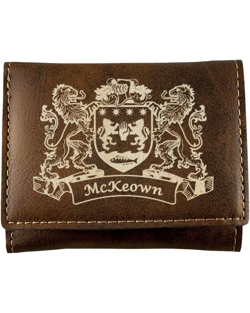 McKeown Irish Coat of Arms Rustic Leather Wallet $17.97 Wallets