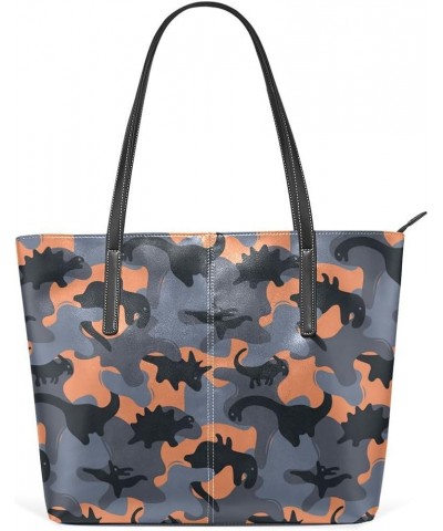 Handbags for Women Tote Bags with 11.08"(L) x 3.54"(W) x 11.02"(W) - Dinosaur Camouflage Dinosaur Camouflage 3 $25.79 Totes