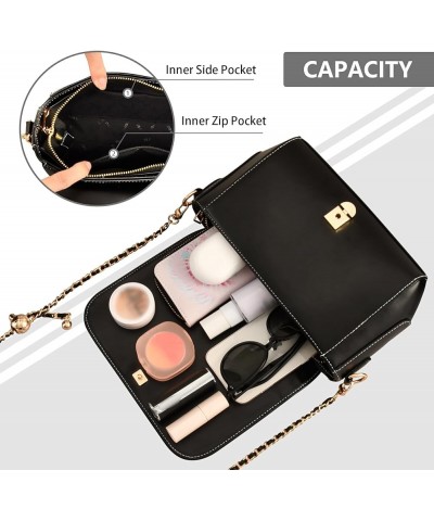 Crossbody Bags for Women Trendy Women's Black Shoulder Bag Small PU Leather Flap Cross Body Bag Handbags Pattern21 $23.36 Cro...