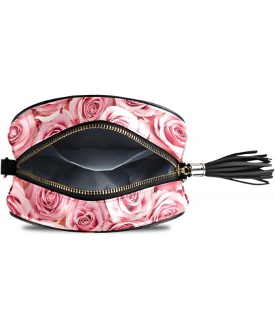 Women's Pink Rose Flower Crossbody Bag Fashion Purses Bag Cross Body Bag Shoulder Handbag with Adjustable Chain Strap $10.08 ...