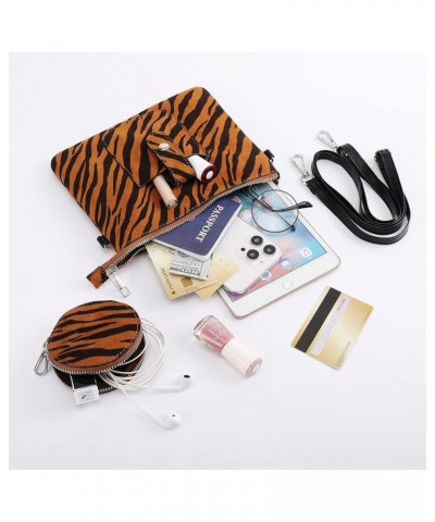 Womens Small Crossbody Bag For Woman, Tassel Wallet Purse，Gifts For Teenage Girls Striped White $12.25 Crossbody Bags