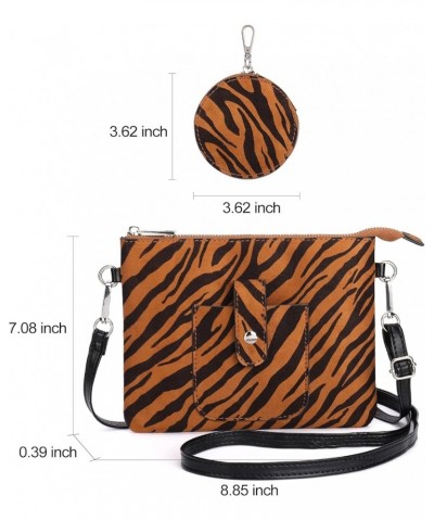 Womens Small Crossbody Bag For Woman, Tassel Wallet Purse，Gifts For Teenage Girls Striped White $12.25 Crossbody Bags