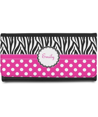 Zebra Print & Polka Dots Leatherette Ladies Wallet (Personalized) $20.64 Wallets