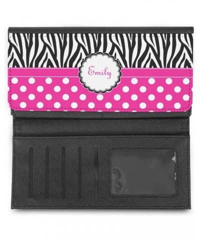 Zebra Print & Polka Dots Leatherette Ladies Wallet (Personalized) $20.64 Wallets