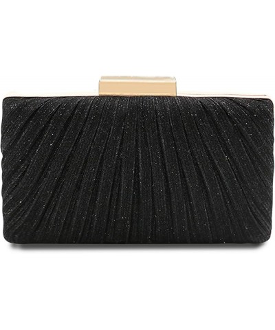 Evening Handbag Clutch Purses Women's Girls Sparkly Evening Bag Party Wedding Bags Style 6-black $15.75 Evening Bags