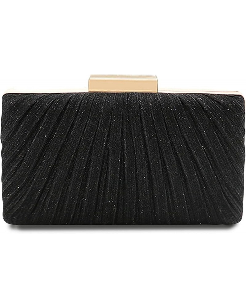 Evening Handbag Clutch Purses Women's Girls Sparkly Evening Bag Party Wedding Bags Style 6-black $15.75 Evening Bags