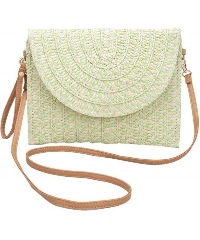 Crossbody Bag For Women, Versatile Ins Niche Design Straw Bag, Forest Style Retro Handwoven Bag DIY Light Green $32.12 Totes