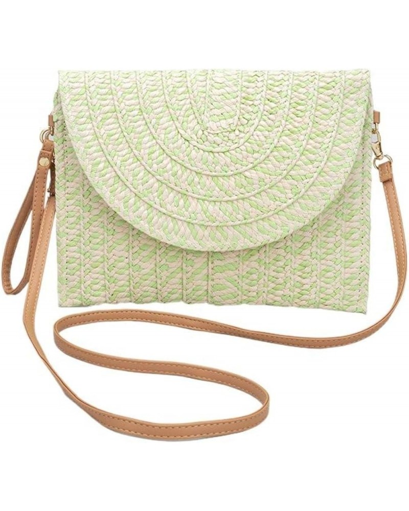 Crossbody Bag For Women, Versatile Ins Niche Design Straw Bag, Forest Style Retro Handwoven Bag DIY Light Green $32.12 Totes