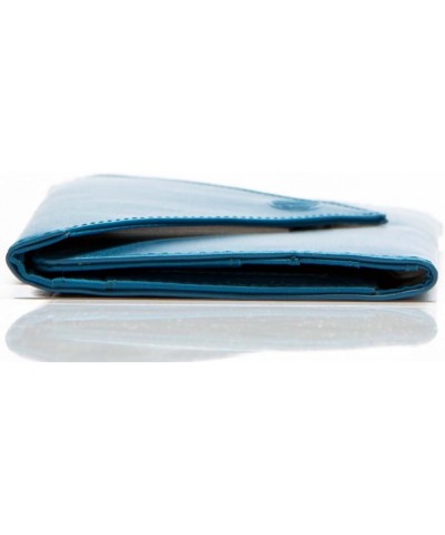 Women's Slimvelope Leather Tri-Fold Checkbook Slim Wallet, Holds Up to 40 Cards Ocean Blue $20.07 Wallets