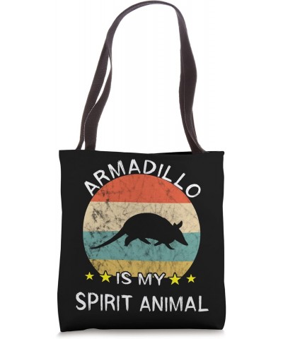 Armadillo Is My Spirit Animal Retro Vintage Sunset Tote Bag $11.15 Totes