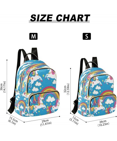 Unicorn and Rainbow2 Fashion Backpack Purse Ladies Fashion Rucksack Travel Shoulder Bag Casual Daily Backpack Medium $18.47 B...