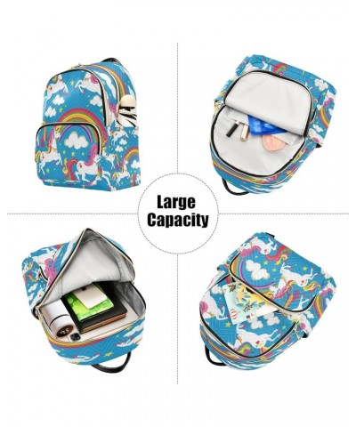 Unicorn and Rainbow2 Fashion Backpack Purse Ladies Fashion Rucksack Travel Shoulder Bag Casual Daily Backpack Medium $18.47 B...