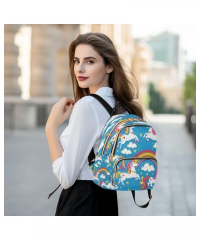 Unicorn and Rainbow2 Fashion Backpack Purse Ladies Fashion Rucksack Travel Shoulder Bag Casual Daily Backpack Medium $18.47 B...