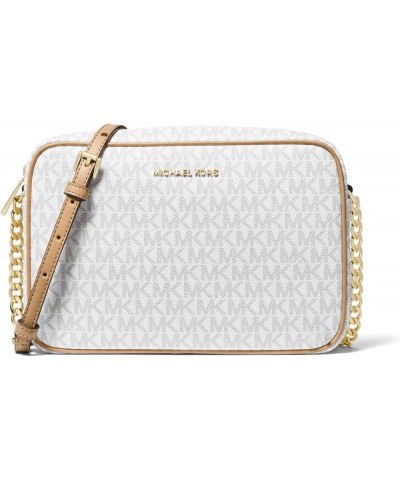 Jet Set Large East West Crossbody Optic White/Camel $48.59 Crossbody Bags