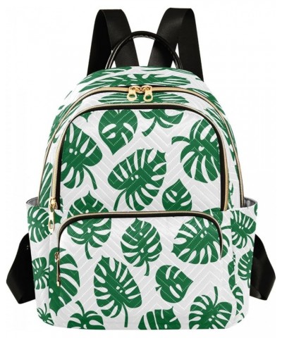 Monstera Leaves Forest Women Backpack Purse Ladies Fashion Shoulder Bag Daypack Travel Bag 7.5L Small $14.26 Backpacks