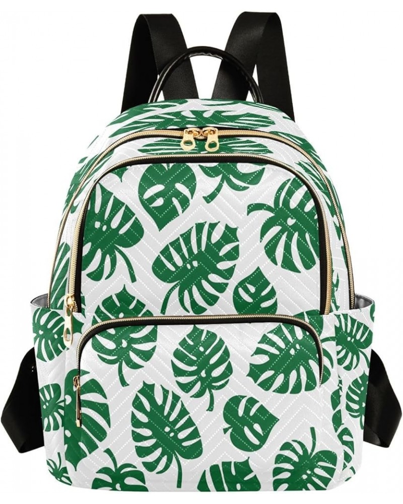 Monstera Leaves Forest Women Backpack Purse Ladies Fashion Shoulder Bag Daypack Travel Bag 7.5L Small $14.26 Backpacks