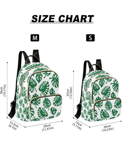 Monstera Leaves Forest Women Backpack Purse Ladies Fashion Shoulder Bag Daypack Travel Bag 7.5L Small $14.26 Backpacks