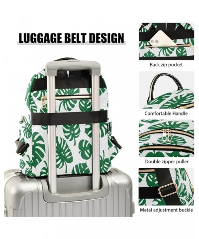 Monstera Leaves Forest Women Backpack Purse Ladies Fashion Shoulder Bag Daypack Travel Bag 7.5L Small $14.26 Backpacks