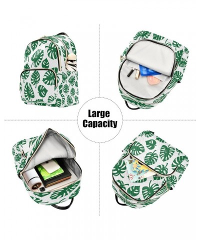 Monstera Leaves Forest Women Backpack Purse Ladies Fashion Shoulder Bag Daypack Travel Bag 7.5L Small $14.26 Backpacks