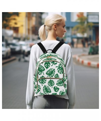 Monstera Leaves Forest Women Backpack Purse Ladies Fashion Shoulder Bag Daypack Travel Bag 7.5L Small $14.26 Backpacks