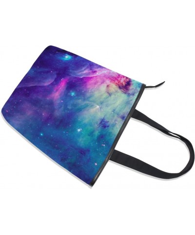 Tote Canvas Shoulder Bag Colorful Galaxy Nebula Star Womens Handbag $11.52 Shoulder Bags