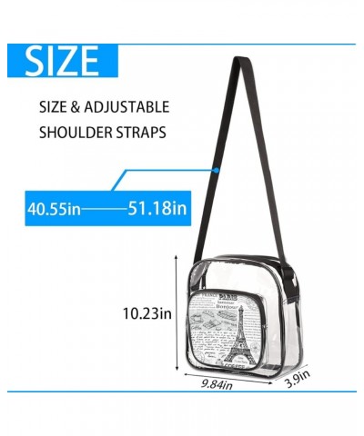 OKCELL-Clear Concert Bag-Clear Bag for Concerts,Sporting Event,Party,Festivals With Zipper Closure Multi10 $13.67 Crossbody Bags