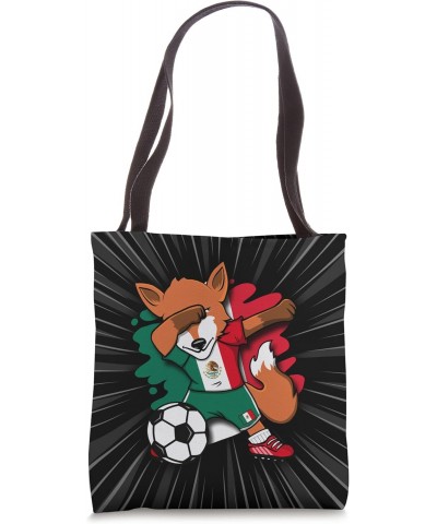 Dabbing Fox Mexico Soccer Fans Jersey Mexican Football Lover Tote Bag $12.47 Totes